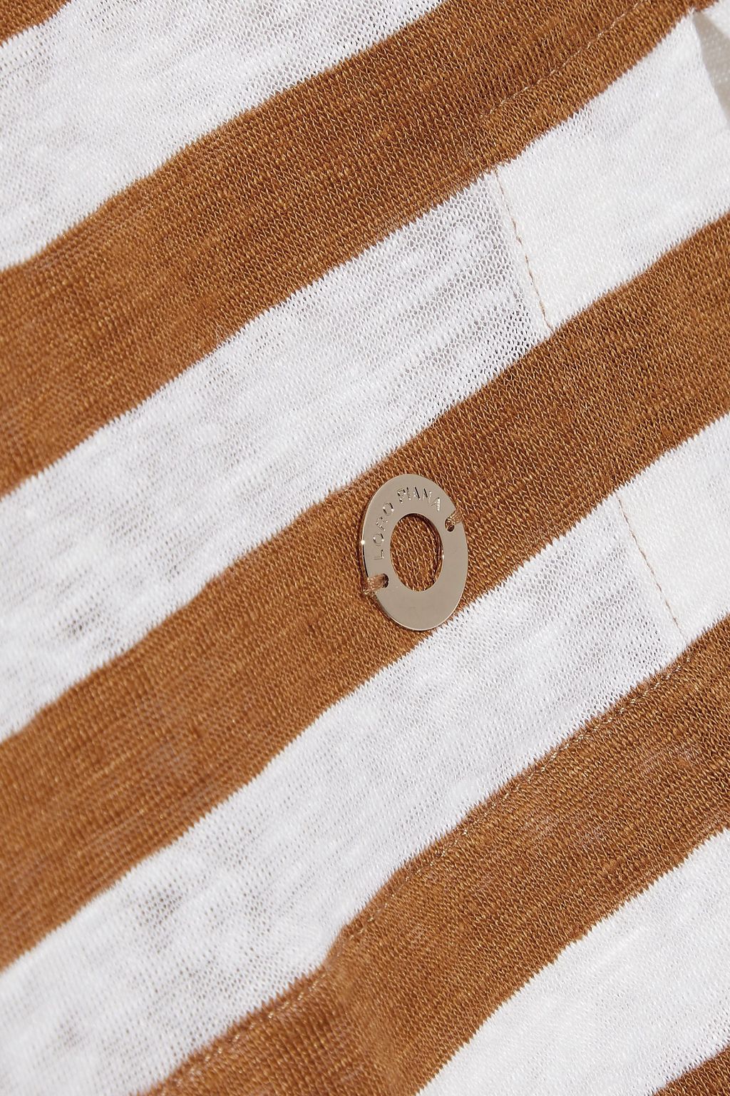 LORO PIANA Ogliastra striped slub flax-jersey top