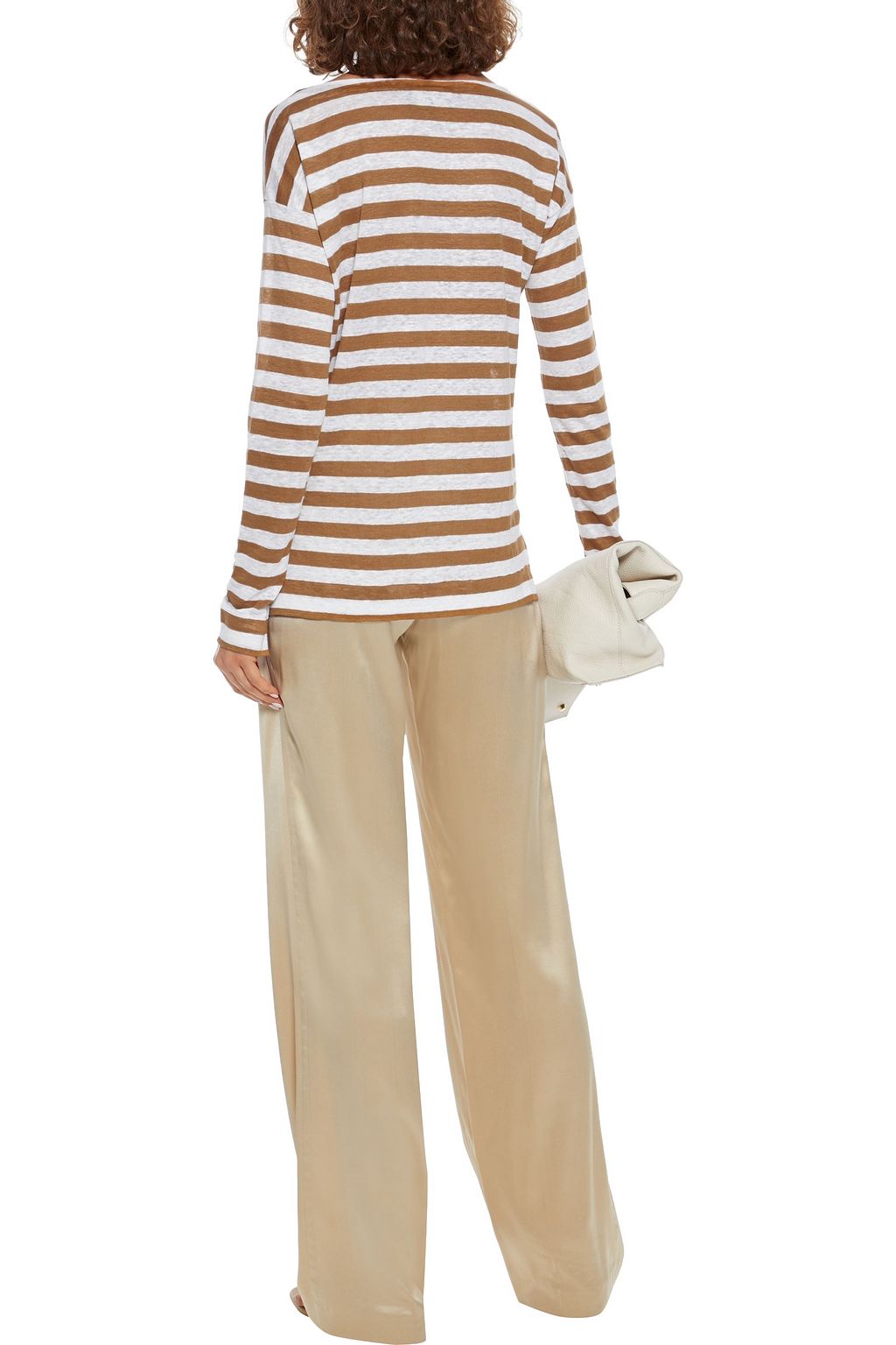 LORO PIANA Ogliastra striped slub flax-jersey top