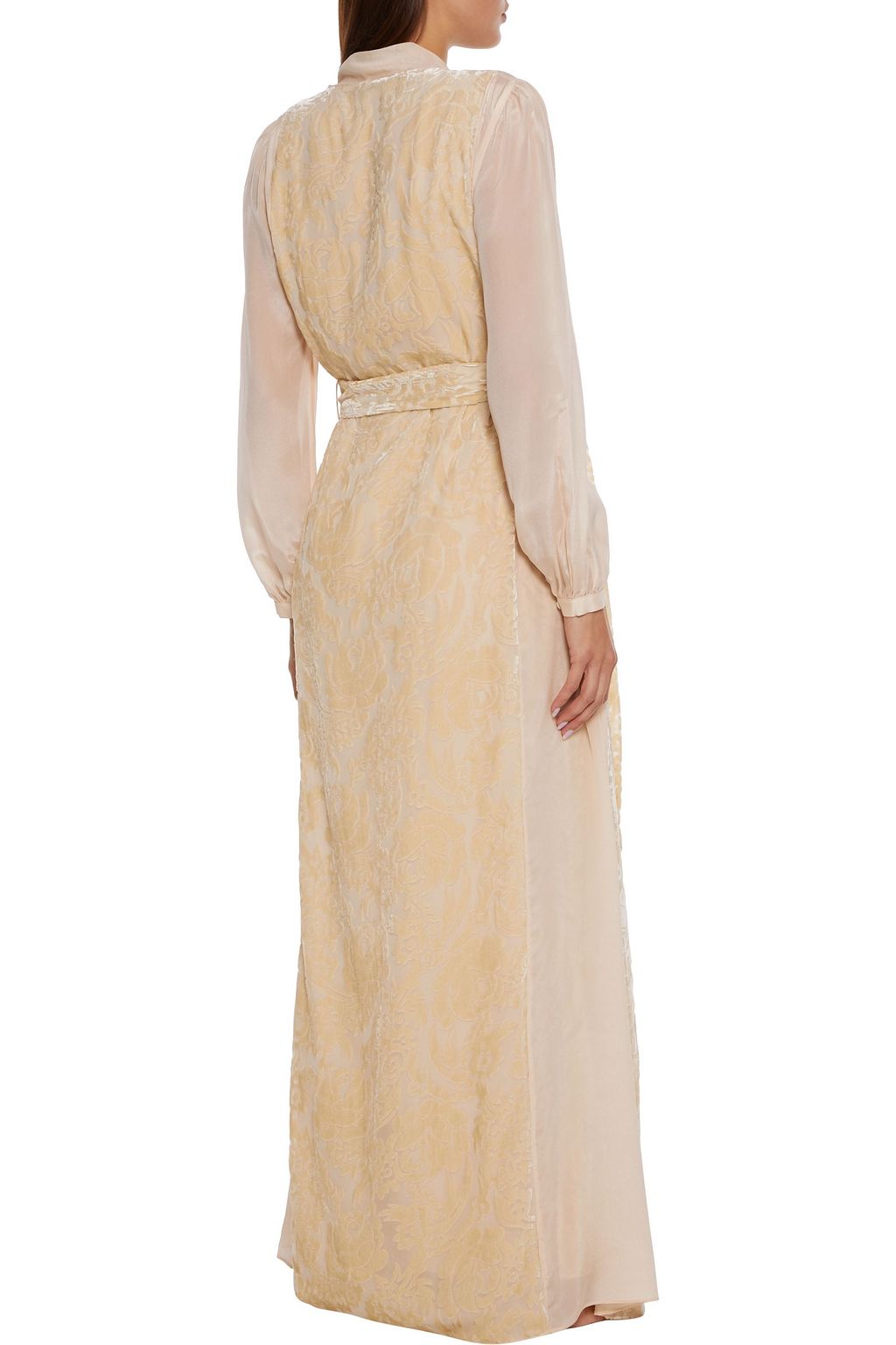 MYLA De Beauvoir devoré-vevlet and crepe de chine robe