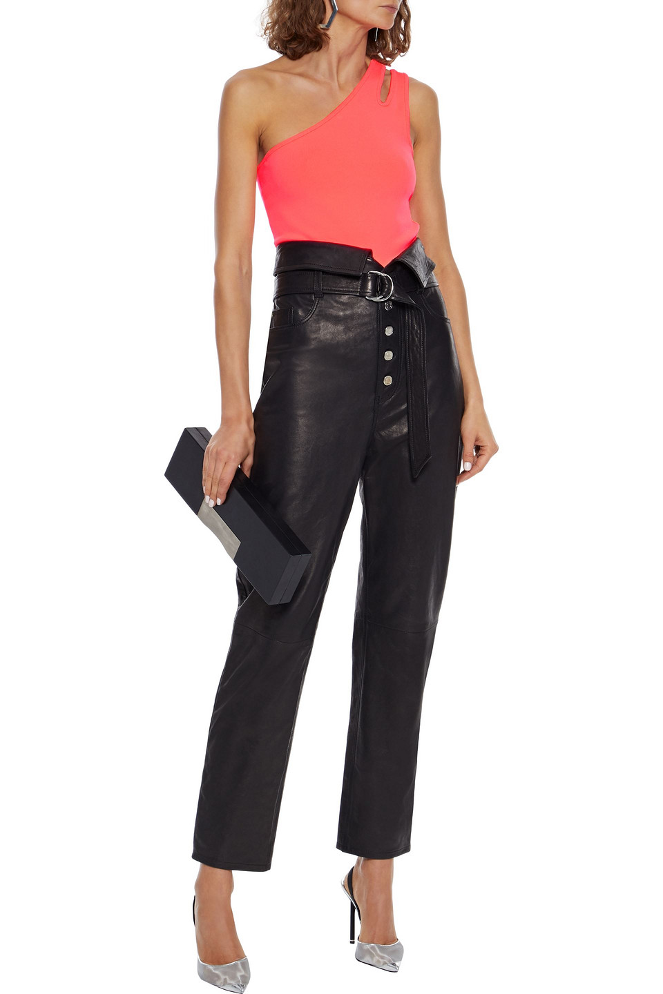 one shoulder cutout top