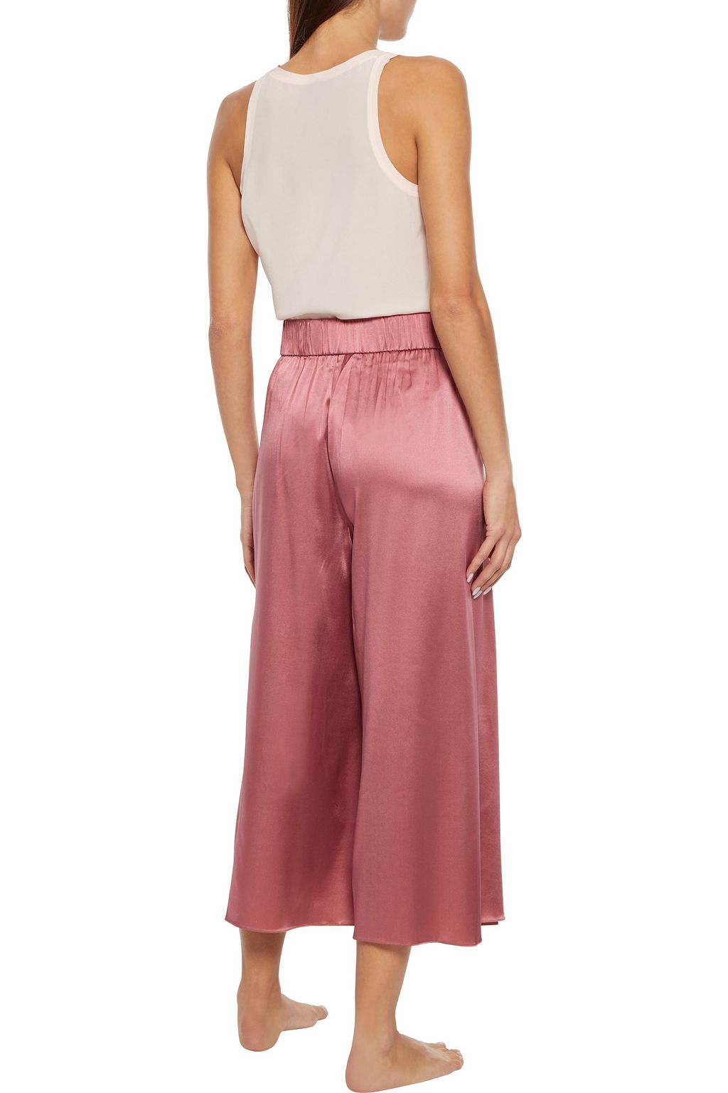 MYLA Covent Garden floral-print silk-blend satin culottes