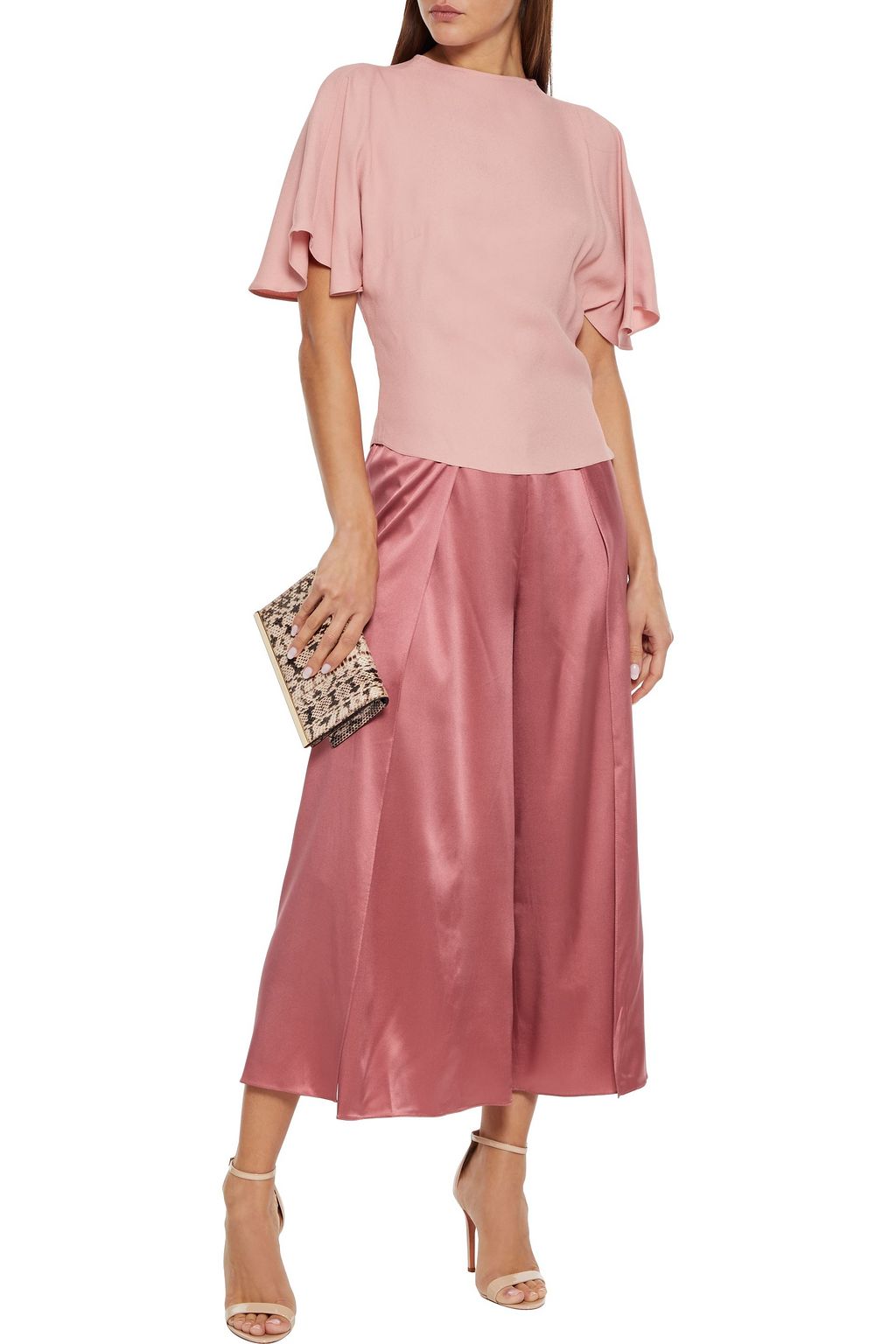 MYLA Covent Garden floral-print silk-blend satin culottes