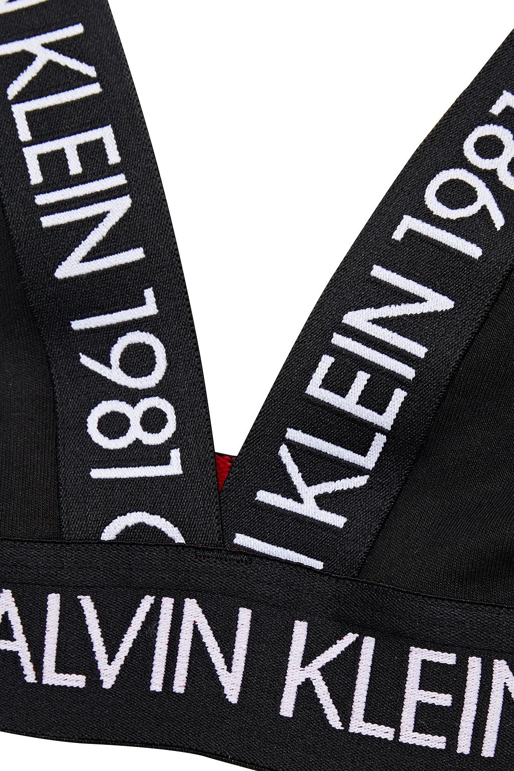 CALVIN KLEIN Logo jacquard-trimmed stretch cotton-jersey triangle cup bra