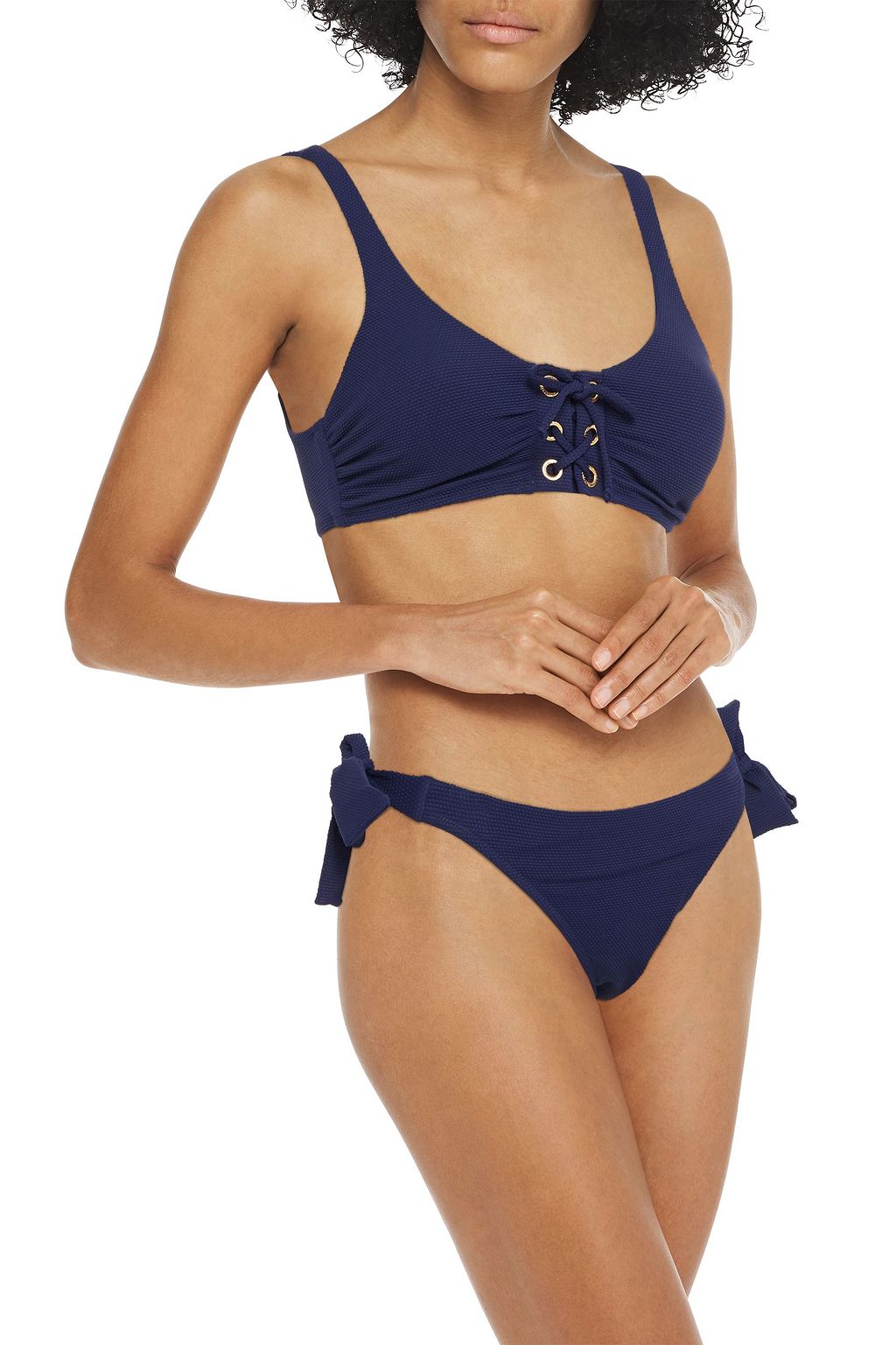 MELISSA ODABASH Rome stretch-piqué low-rise bikini briefs