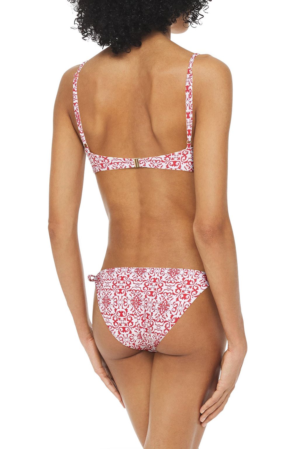 MELISSA ODABASH Zambia bow-detailed printed bikini top