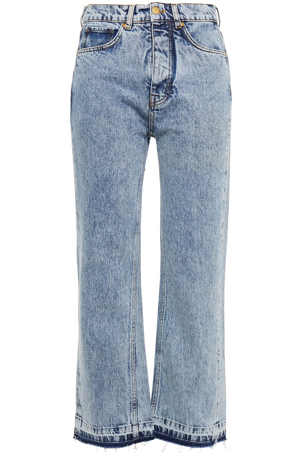 cropped frayed jeans