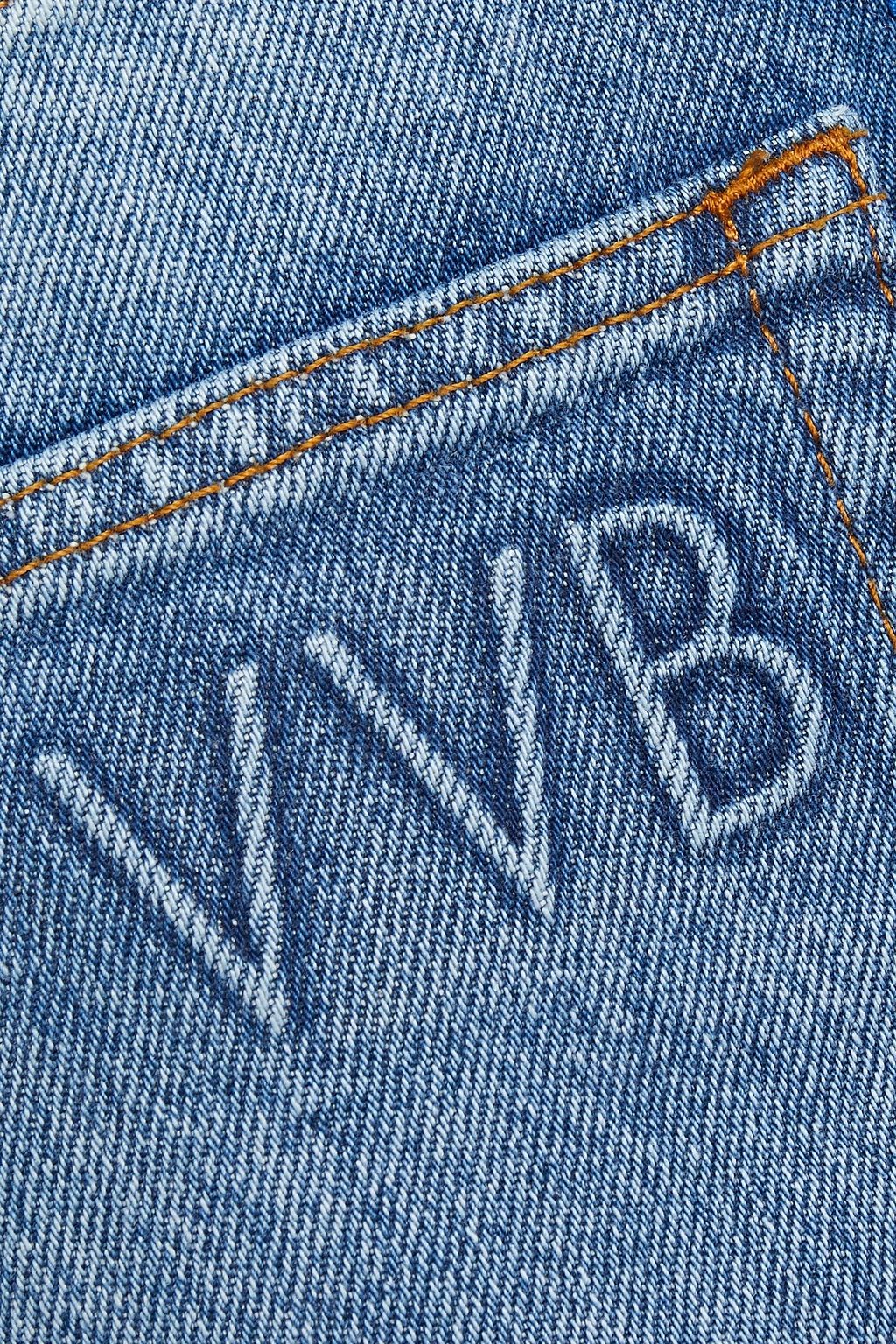VICTORIA, VICTORIA BECKHAM Arizona grosgrain-trimmed high-rise straight-leg jeans