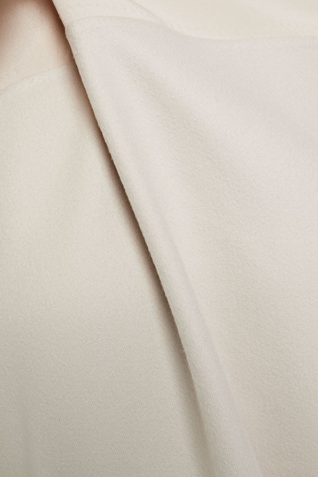 LORO PIANA Silk crepe-paneled cashmere-felt mini dress