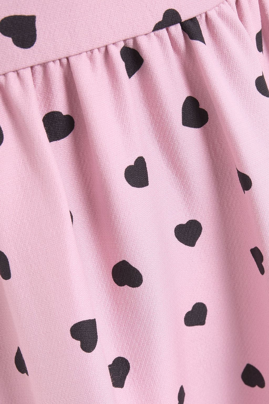 VALENTINO GARAVANI Gathered printed wool and silk-blend crepe midi dress