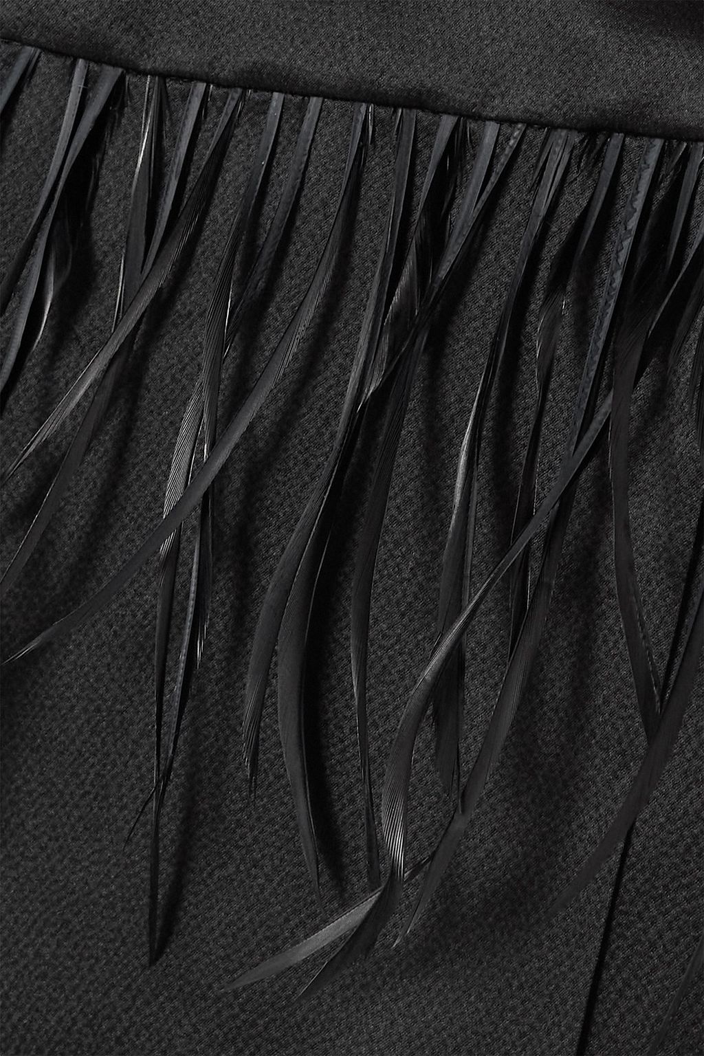 MAXIMILIAN Cutout hammered silk-satin skirt