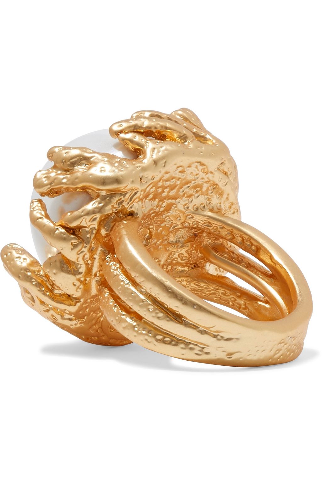 KENNETH JAY LANE Gold-tone faux pearl ring