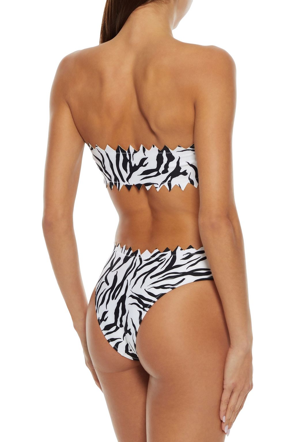 ONIA Astrid laser-cut zebra-print low-rise bikini briefs