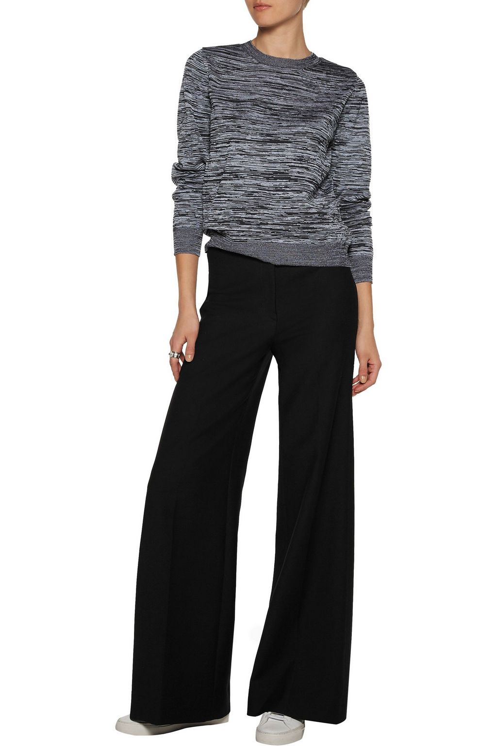 SUNO Marled stretch-knit sweater