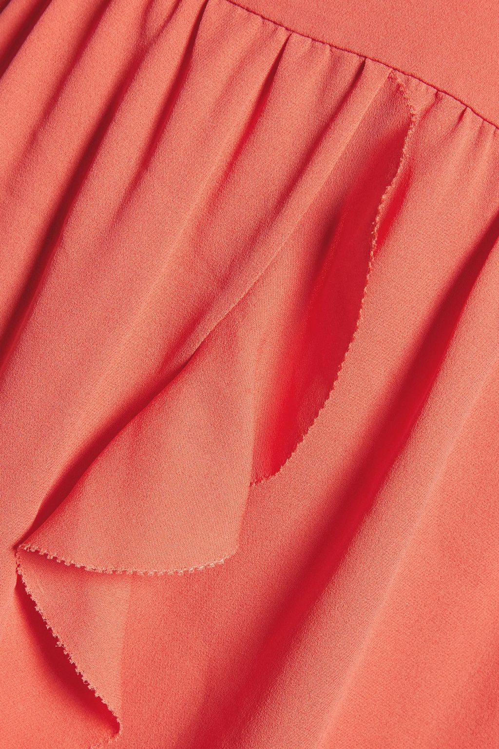 VALENTINO GARAVANI Ruffled silk-crepe mini dress