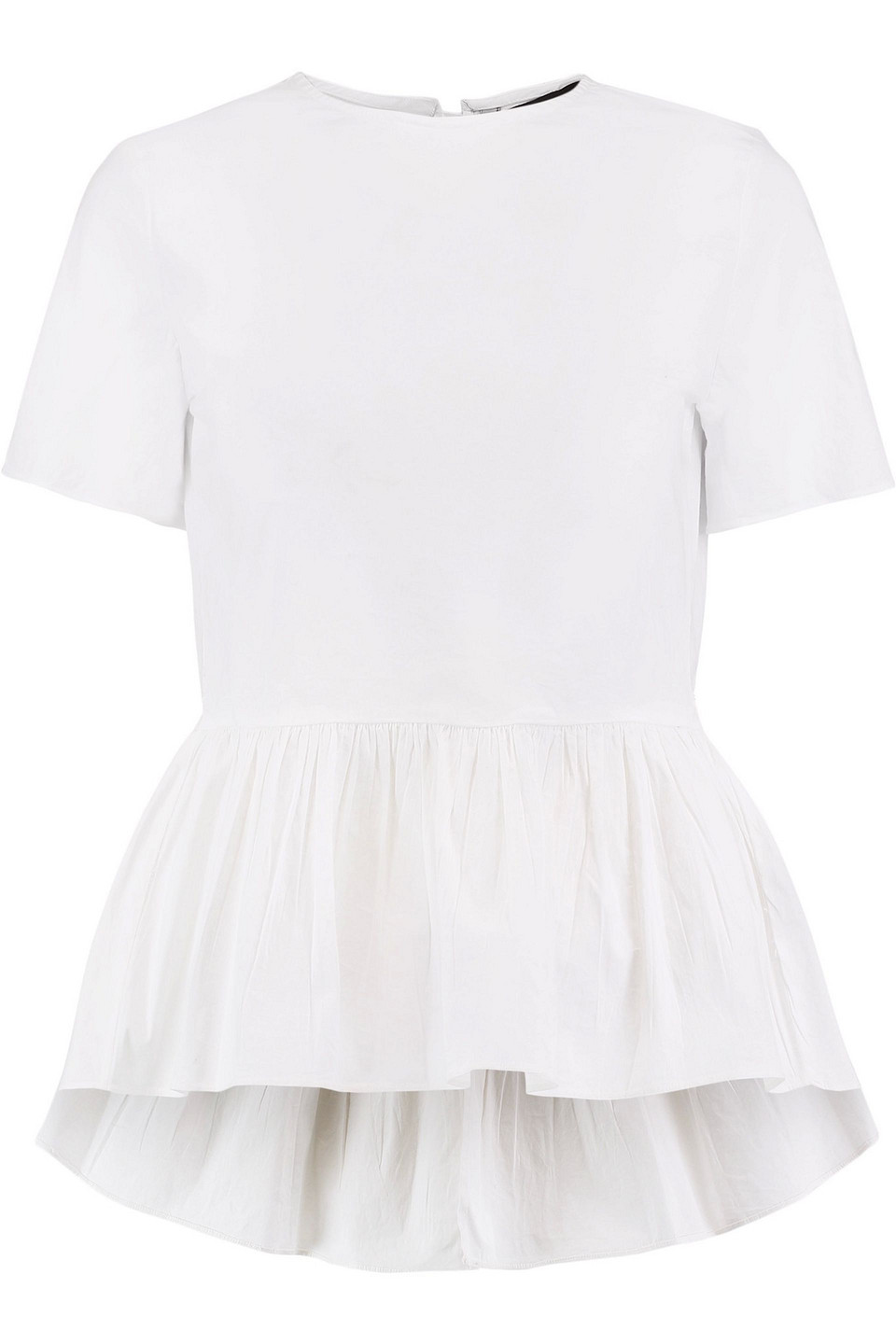 walter baker - wylie cotton-poplin peplum top - white - xs