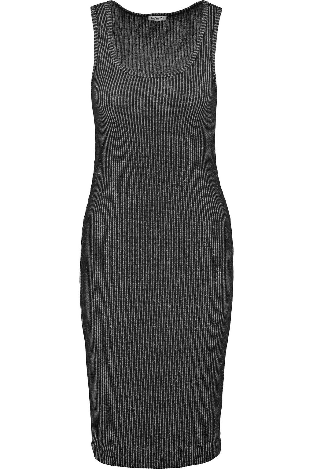 black knit tank dress