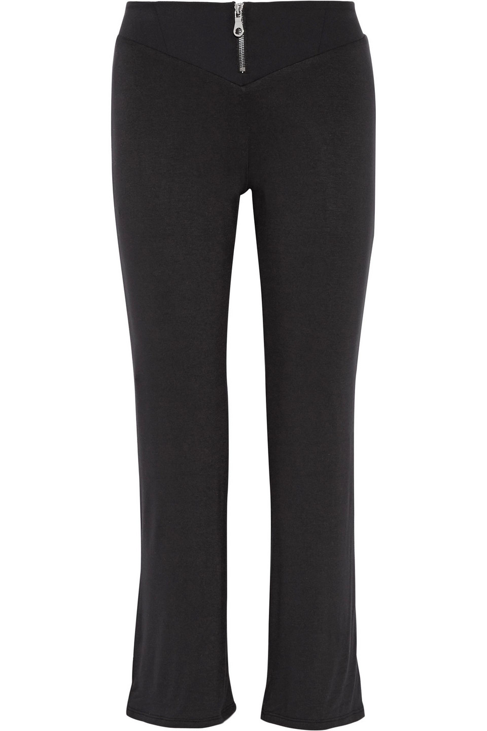 Oblique stretch-Supplex® wide-leg pants