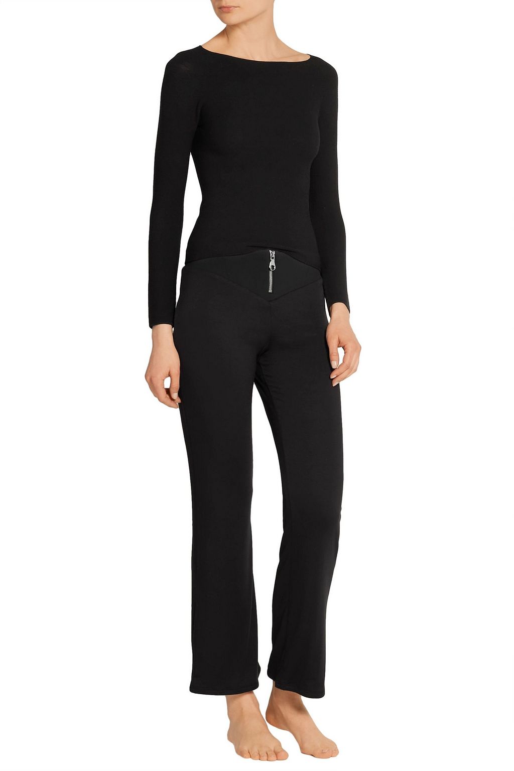 LIVE THE PROCESS Oblique stretch-Supplex® wide-leg pants