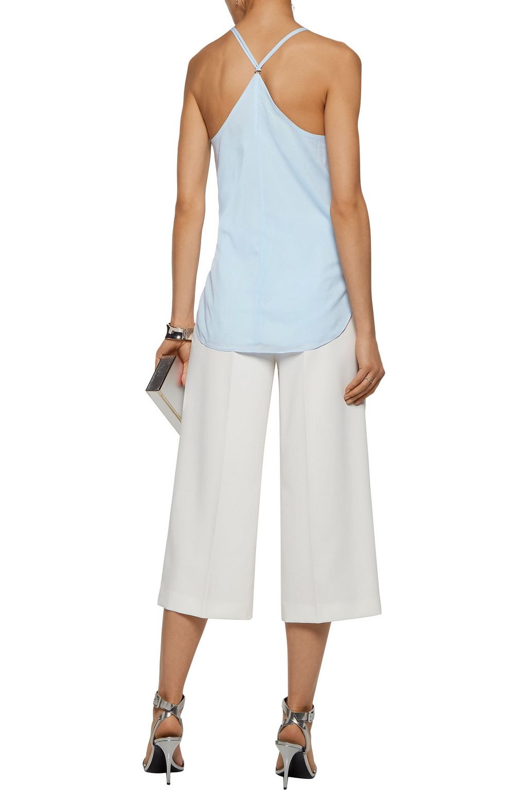HALSTON 装飾付き クレープデシン トップス