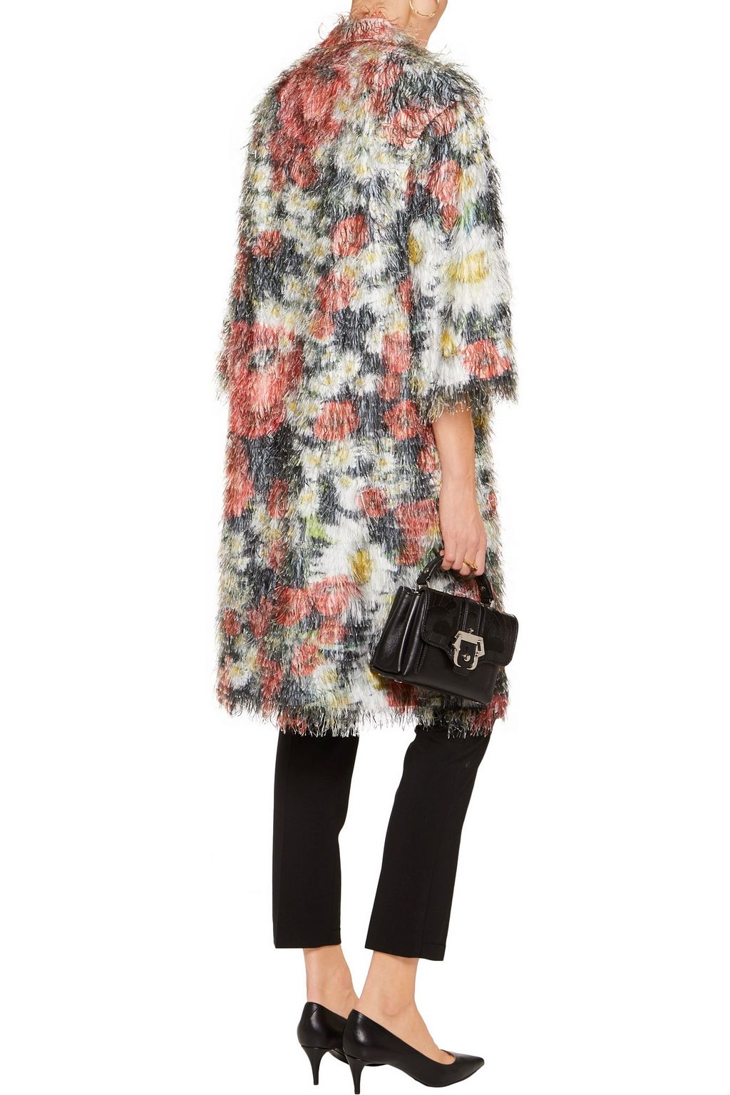 DOLCE & GABBANA Floral-print fil coupé coat