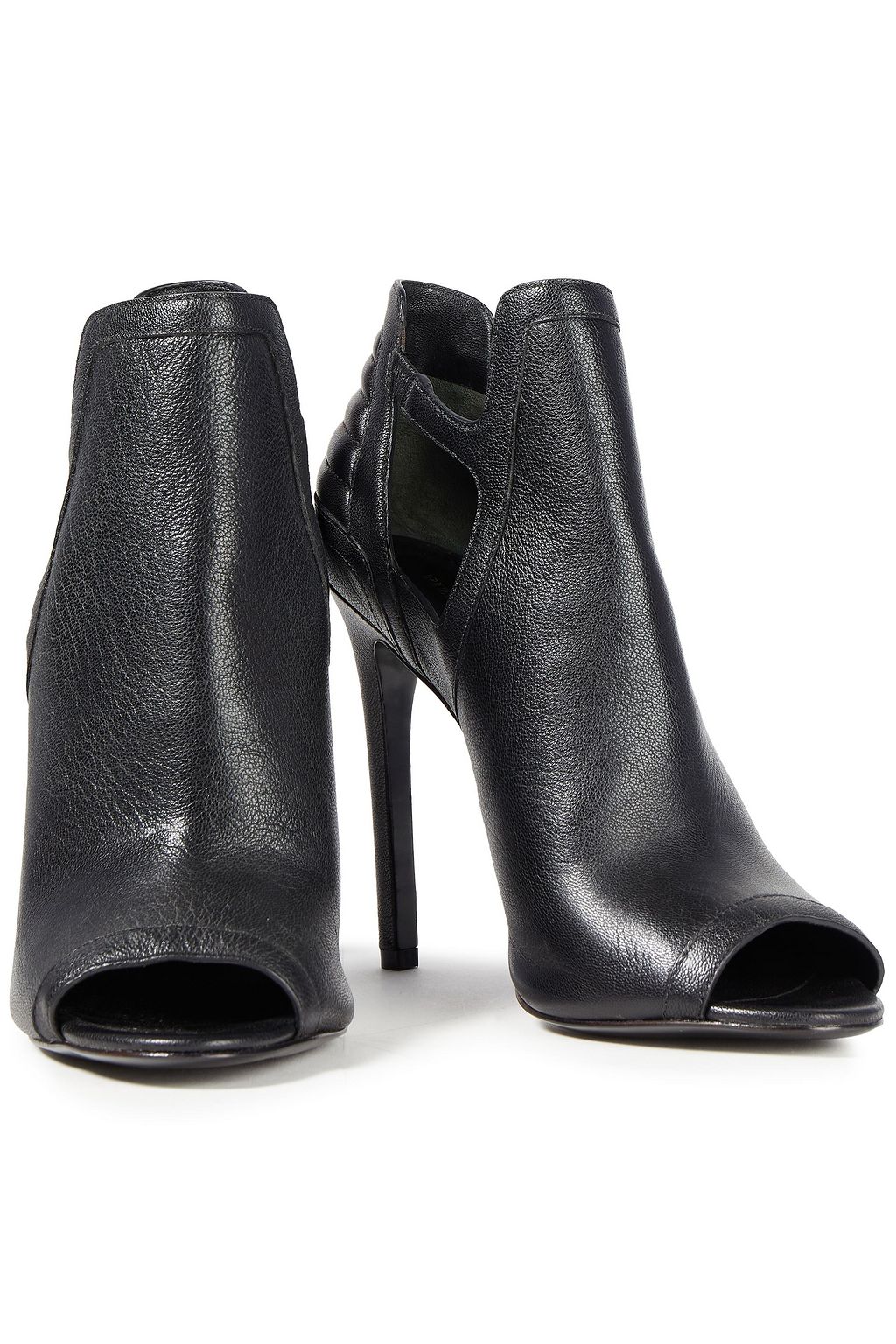 PIERRE BALMAIN Cutout leather ankle boots