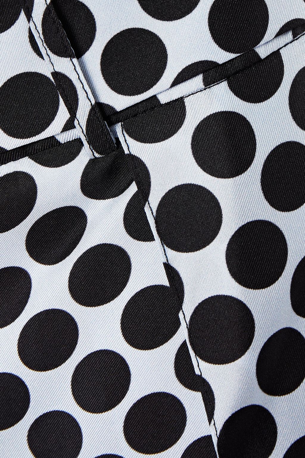 ALEXANDRE VAUTHIER Polka-dot silk-twill wide-leg pants