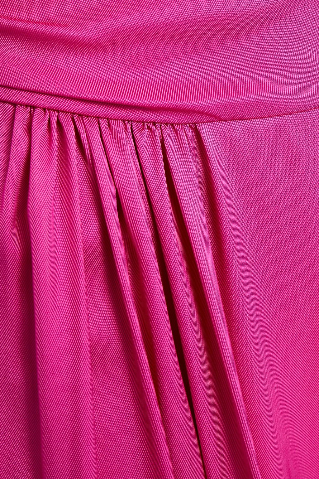 ALEXANDRE VAUTHIER Bow-detailed gathered twill culottes