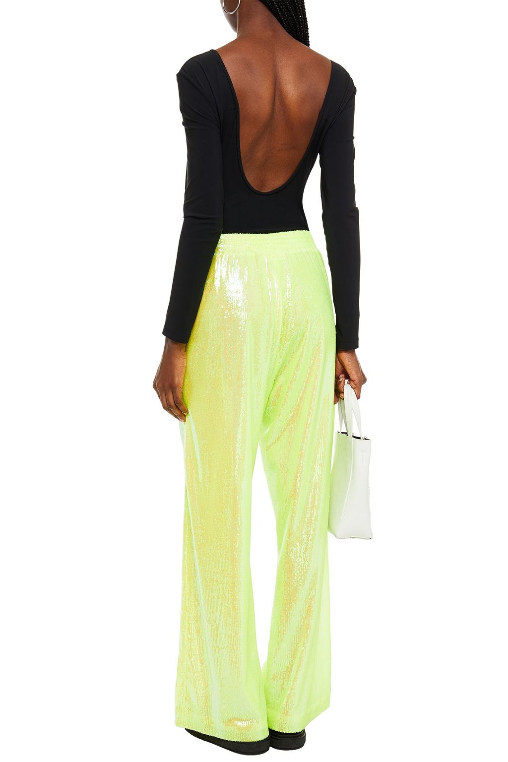 MM6 MAISON MARGIELA Sequined tulle wide-leg pants
