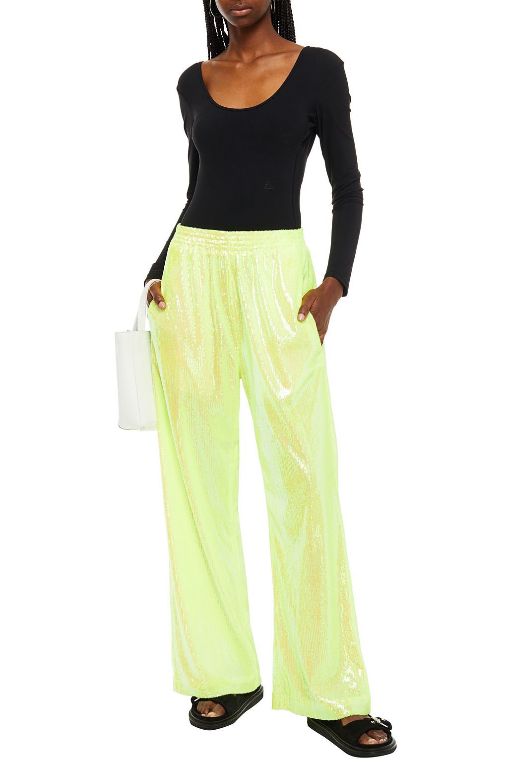 MM6 MAISON MARGIELA Sequined tulle wide-leg pants