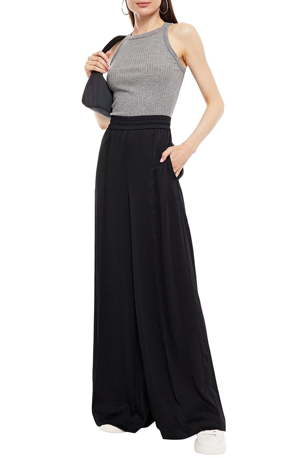 ALEXANDERWANG.T Satin-crepe wide-leg pants