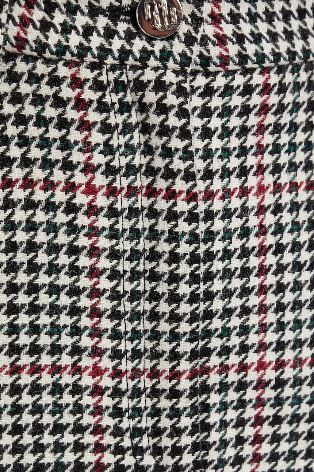 MAJE Houndstooth woven skirt