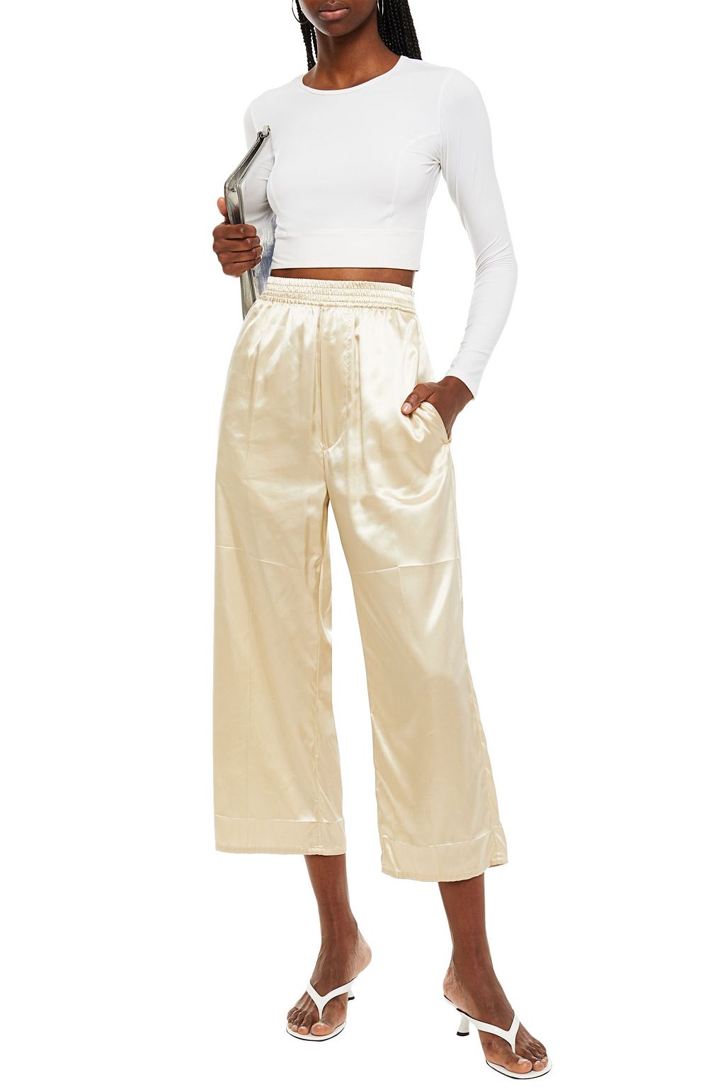 MM6 MAISON MARGIELA Cropped satin track pants