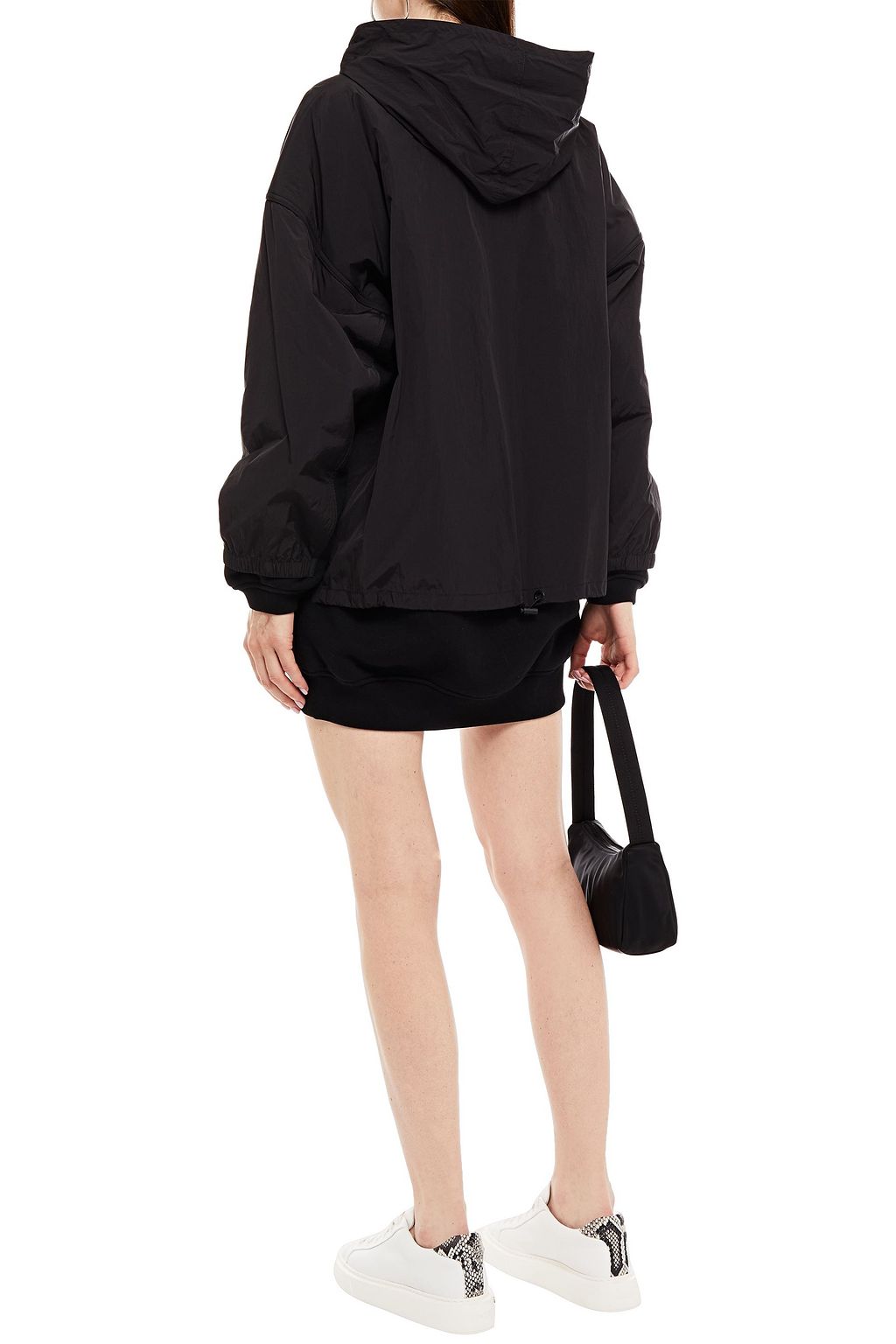 ALEXANDERWANG.T Shell-paneled cotton-fleece hooded jacket