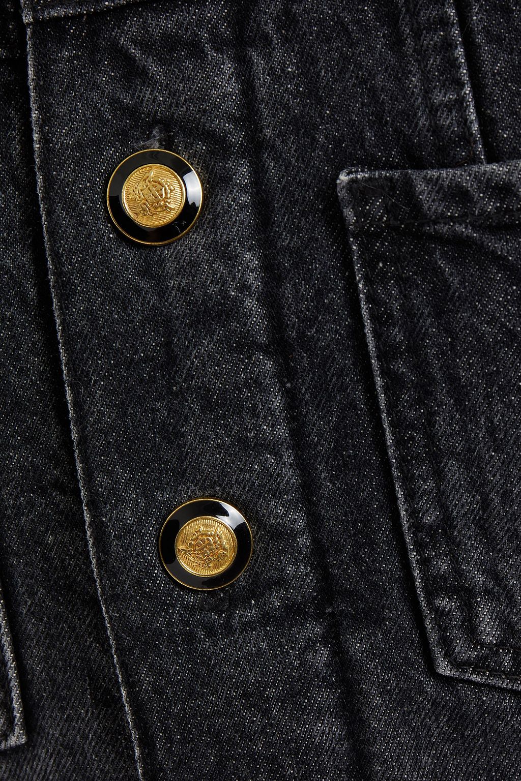 MAJE Faux shearling-lined denim jacket