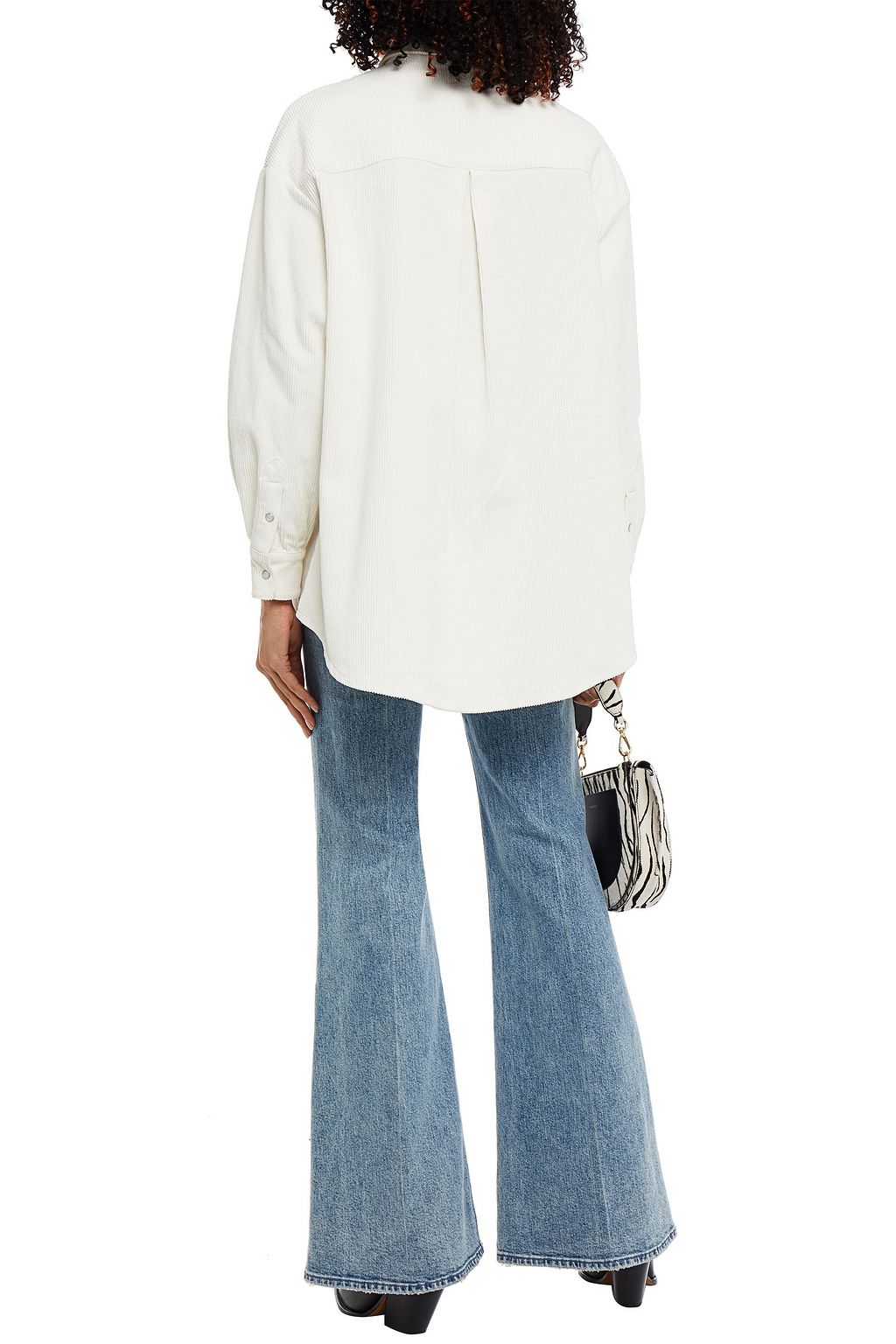 MAJE Embellished cotton-corduroy shirt