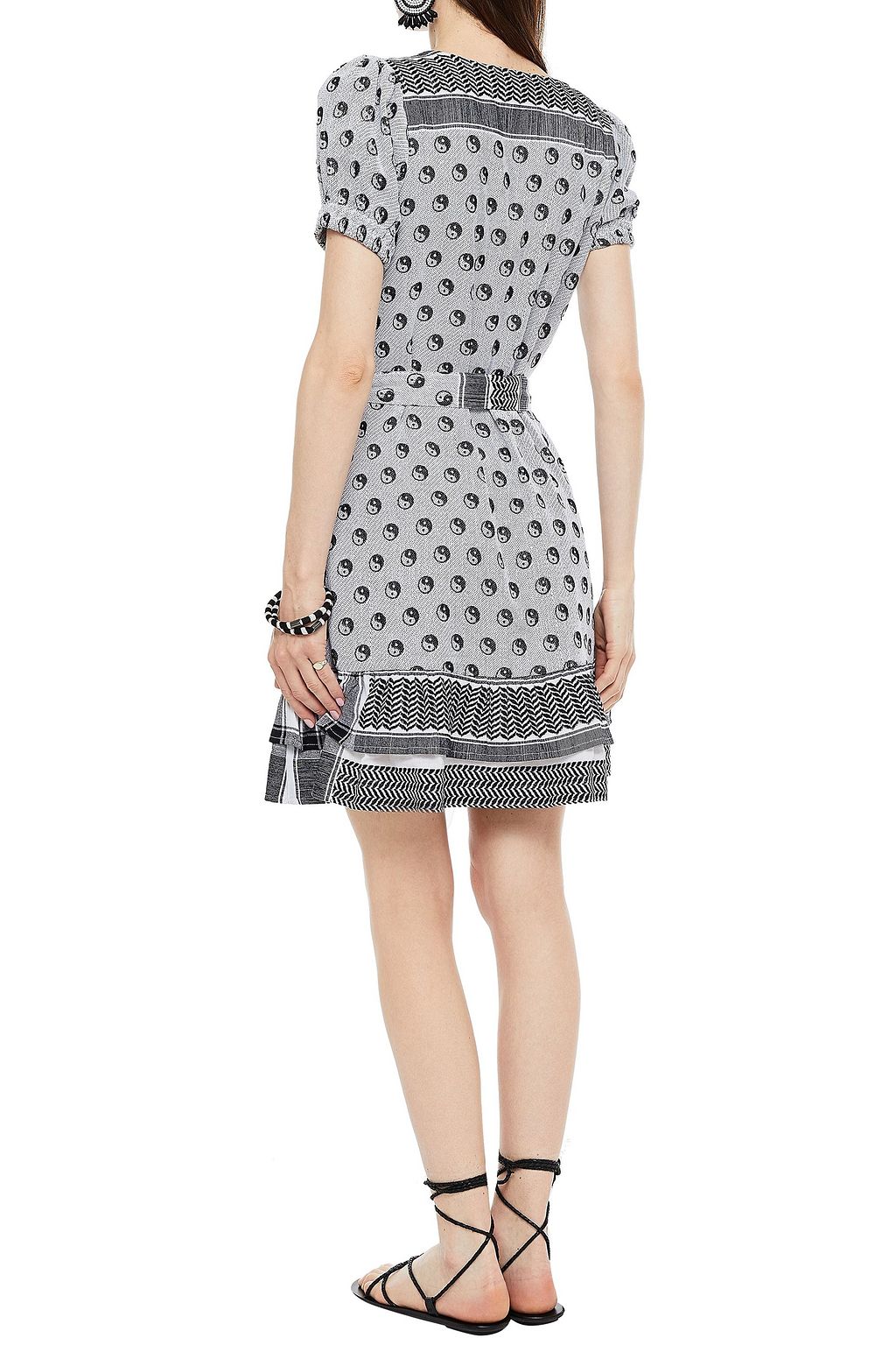 SUMMERY COPENHAGEN Livia gathered cotton-jacquard dress