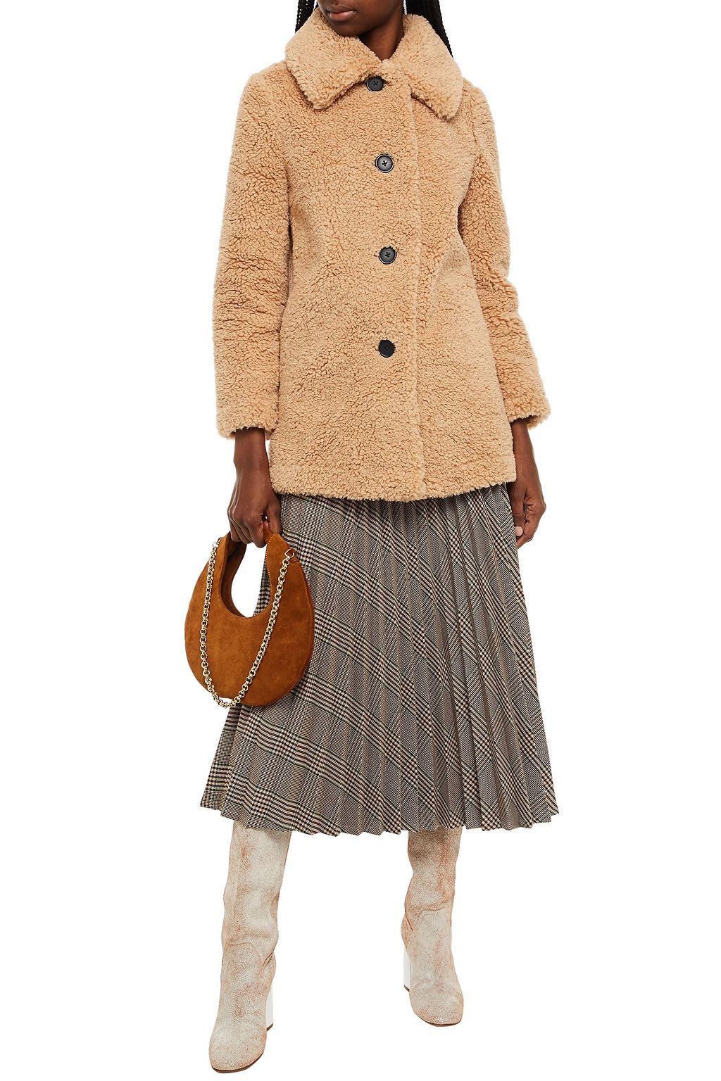 MAJE Faux shearling coat