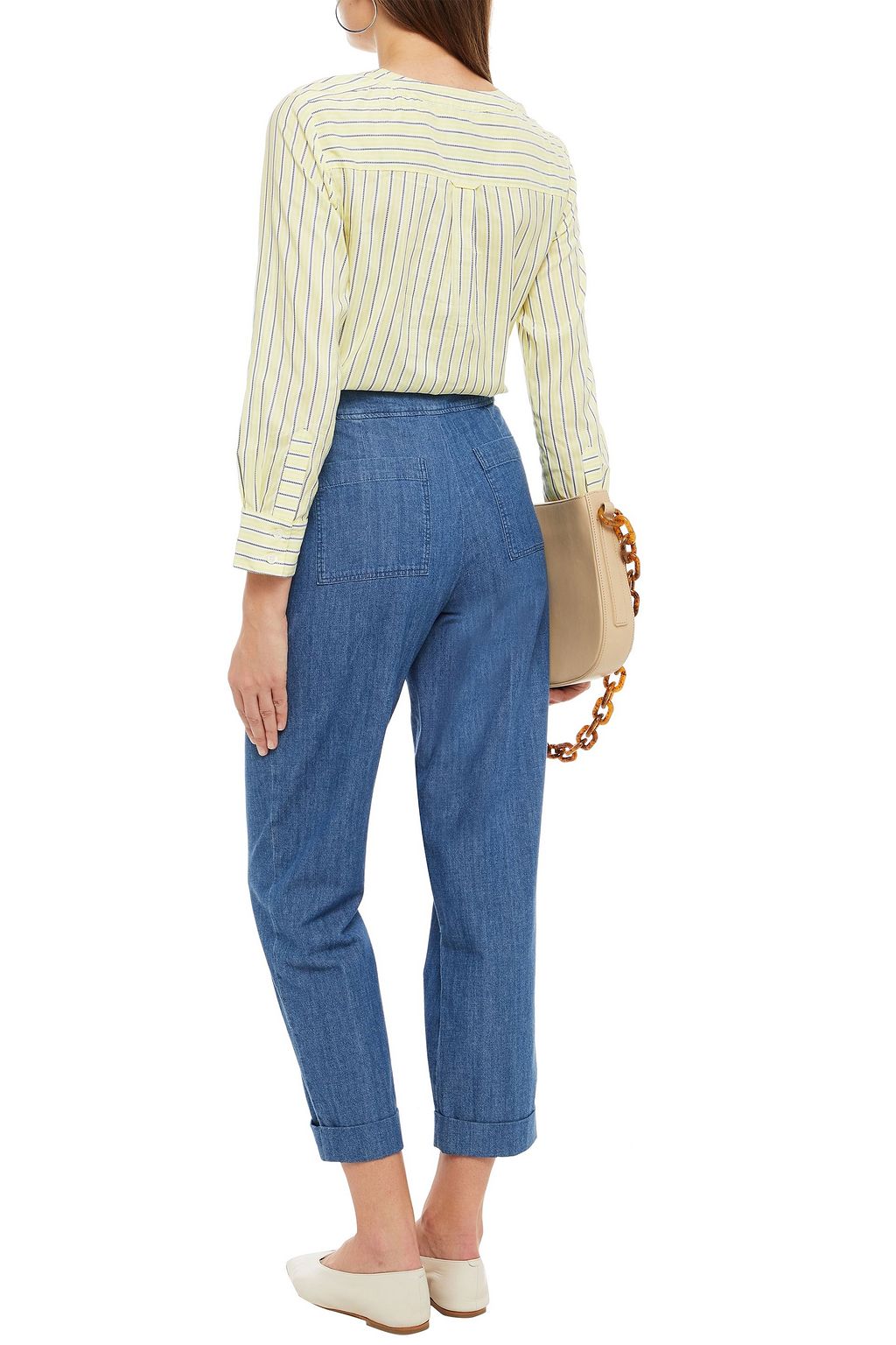 A.P.C. Cropped high-rise tapered jeans