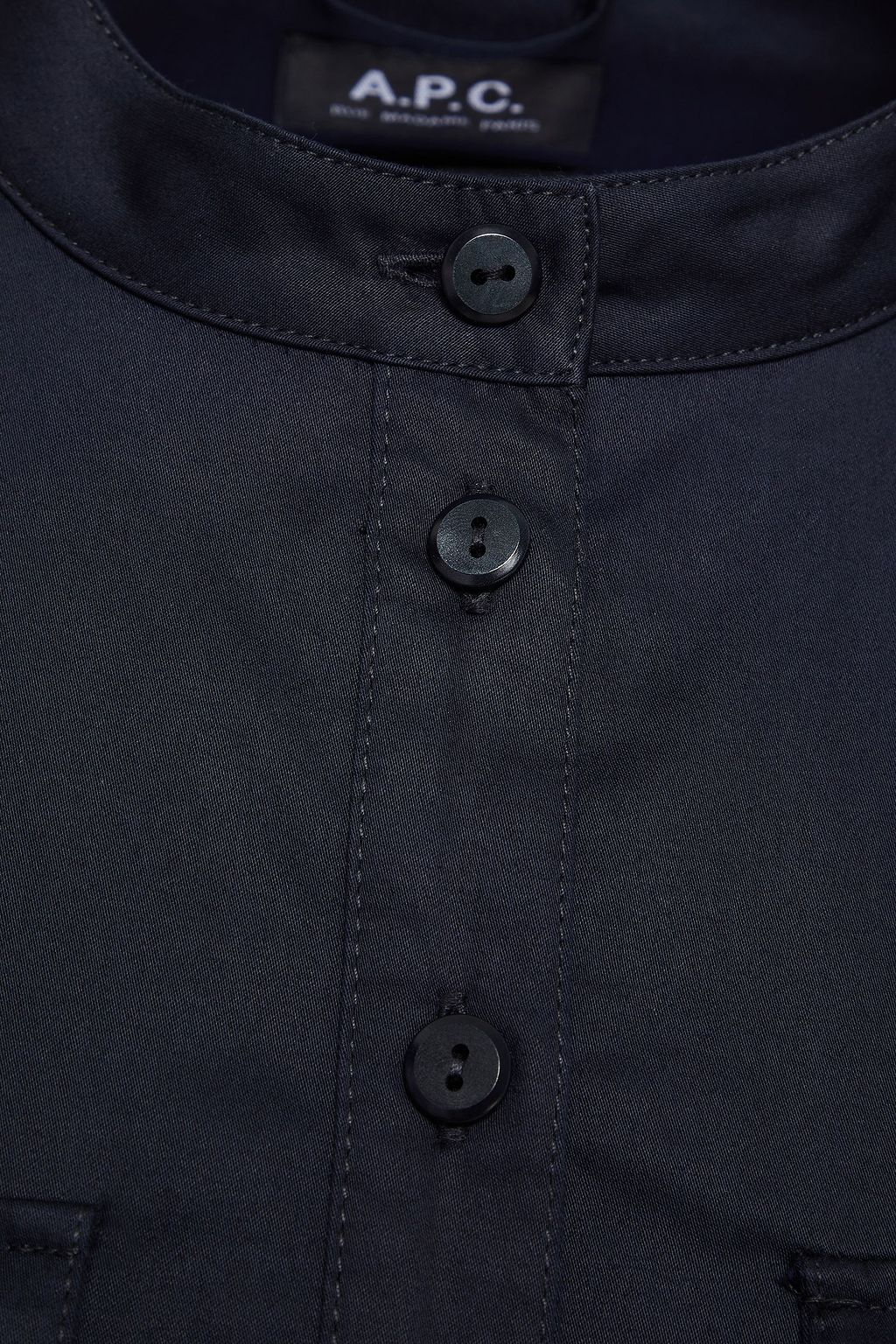 A.P.C. Belted pleated cotton-poplin mini dress