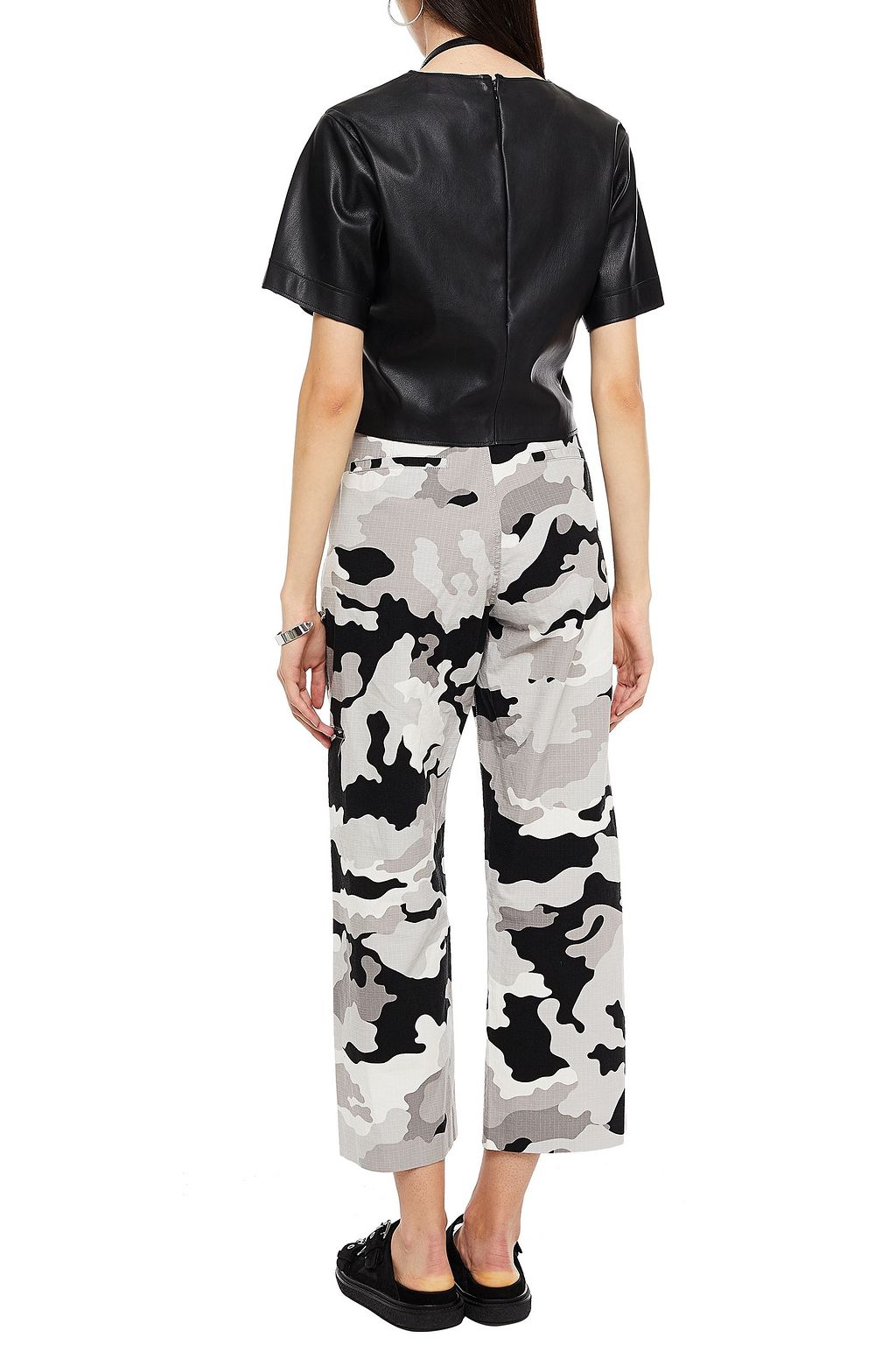 MM6 MAISON MARGIELA Printed cotton-jacquard straight-leg pants