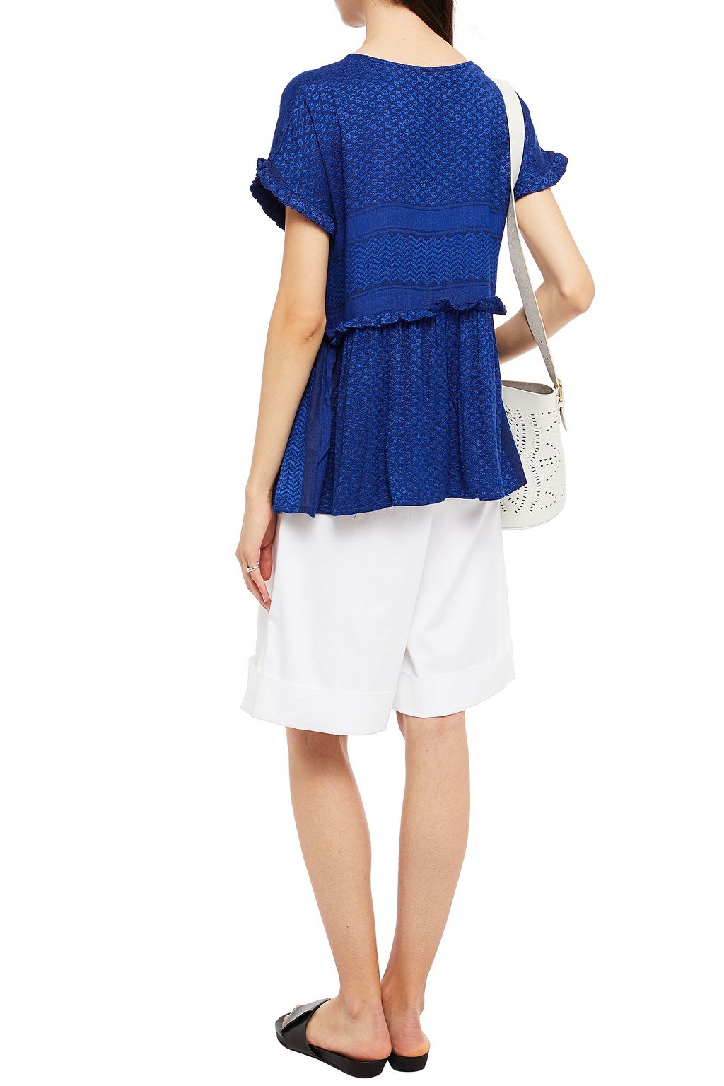 SUMMERY COPENHAGEN Freja gathered jacquard top