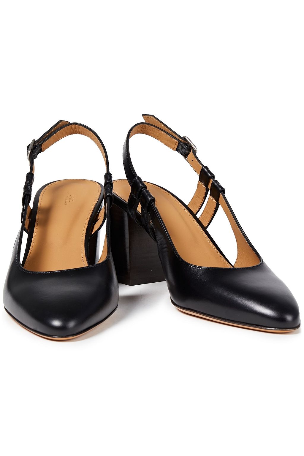 A.P.C. Leather slingback pumps