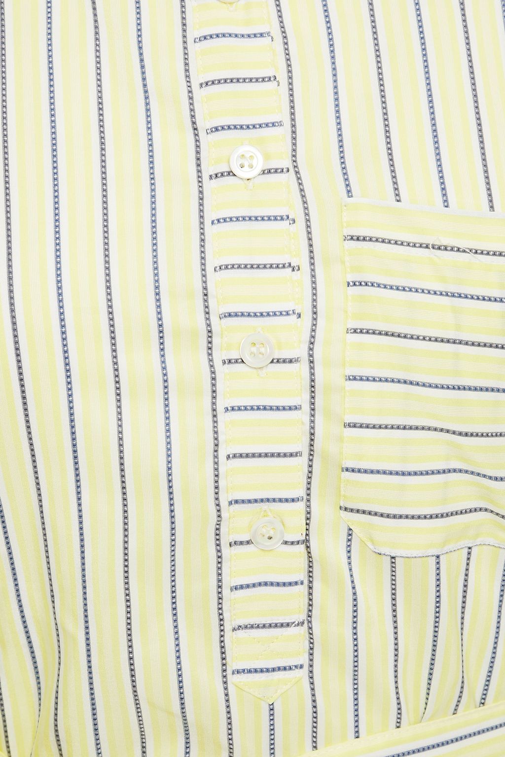 A.P.C. Belted striped cotton and silk-blend mini dress