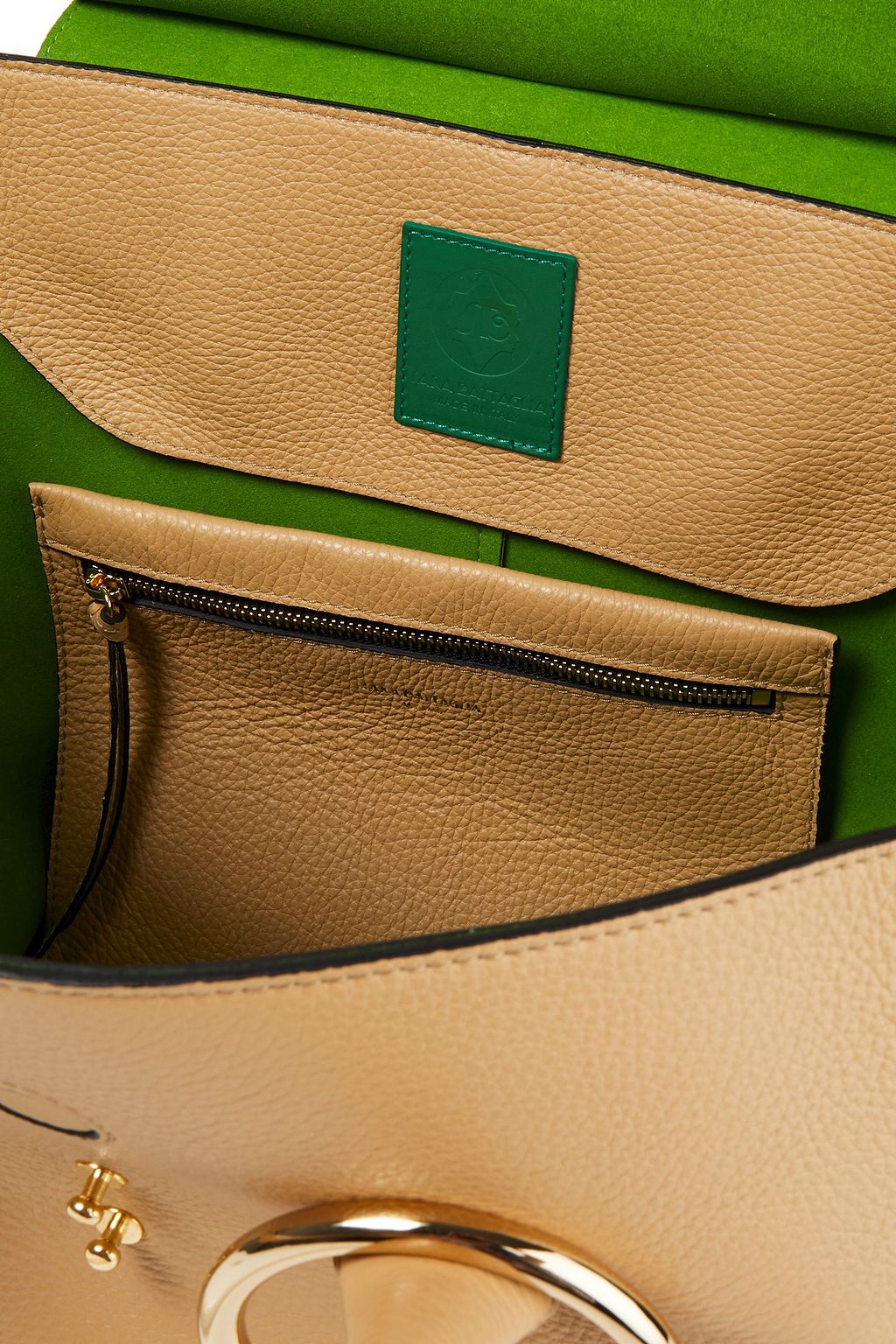 SARA BATTAGLIA Toujours pebbled-leather tote