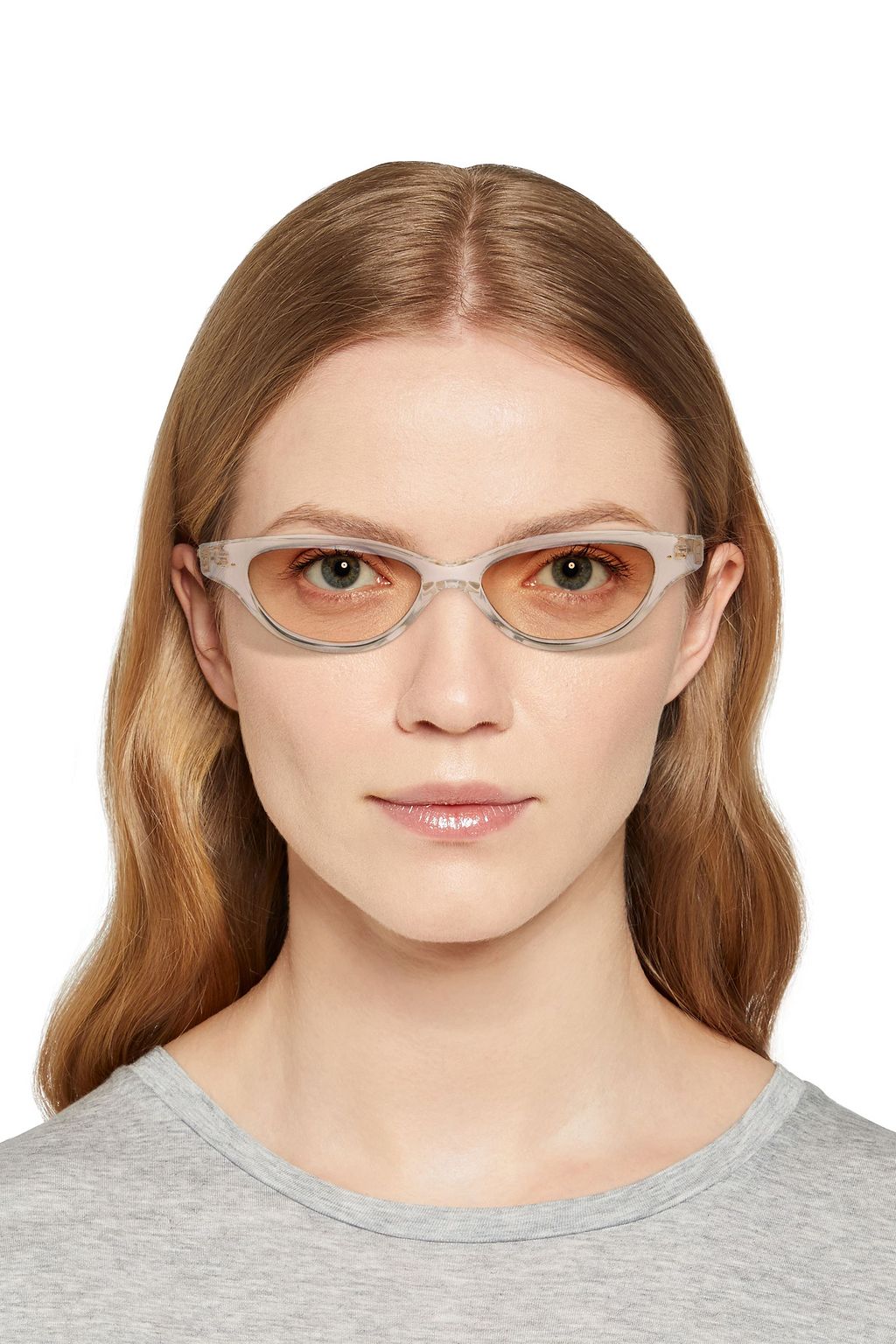 LINDA FARROW Cat-eye acetate sunglasses
