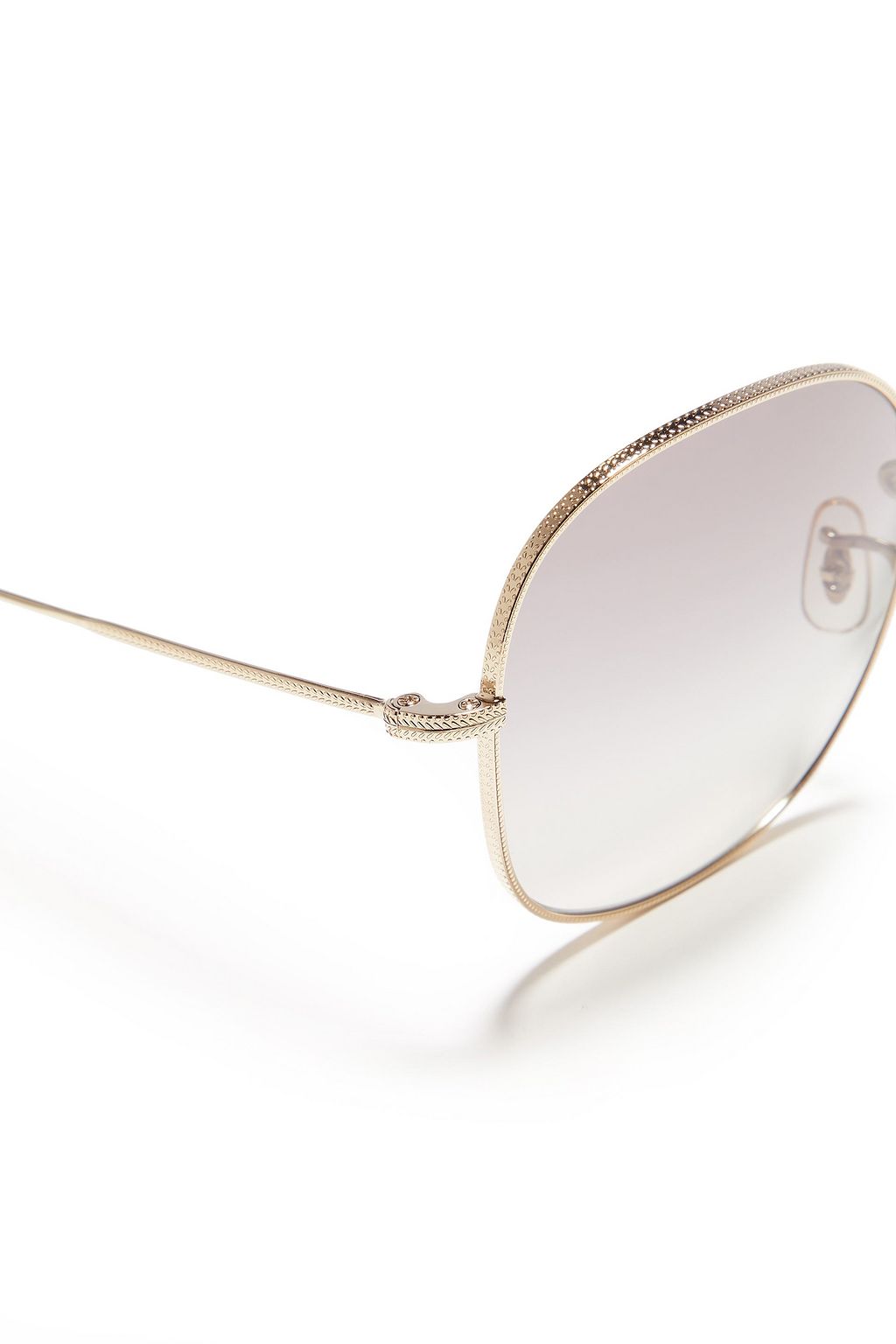 OLIVER PEOPLES Mehrie square-frame gold-tone sunglasses
