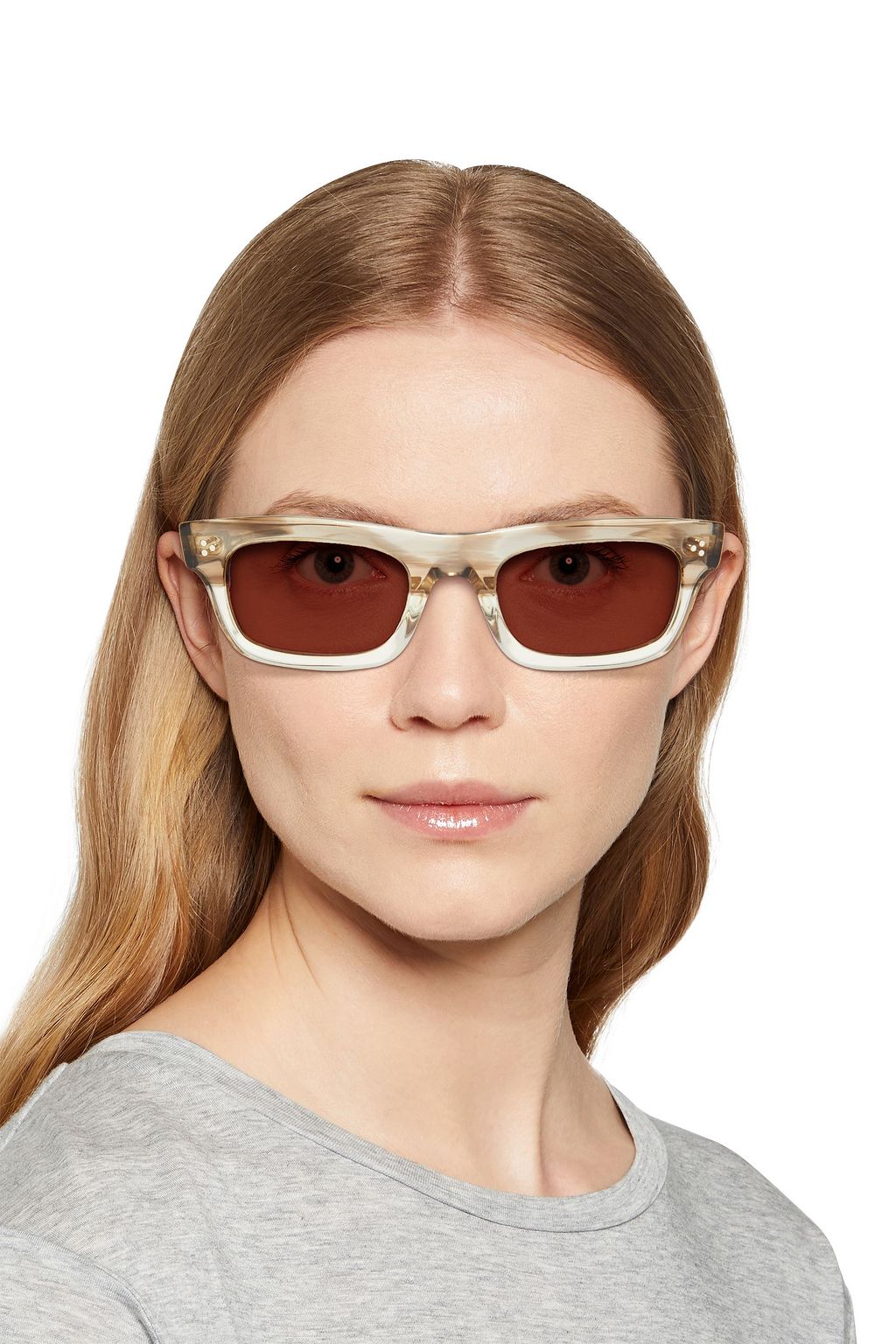 OLIVER PEOPLES Jaye rectangle-frame acetate sunglasses
