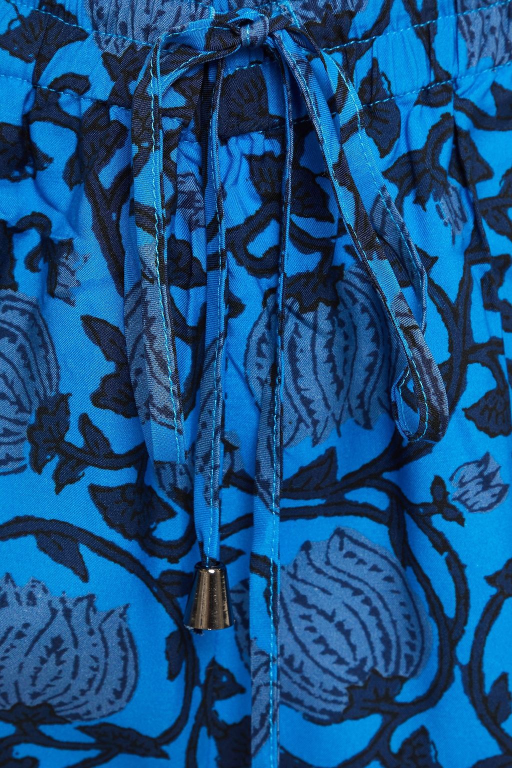 SUMMERY COPENHAGEN Printed cupro-blend twill tapered track pants
