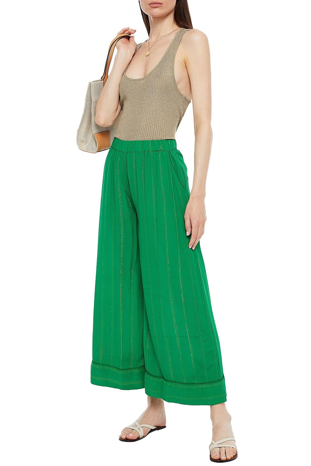 SUMMERY COPENHAGEN Hanna crepe wide-leg pants