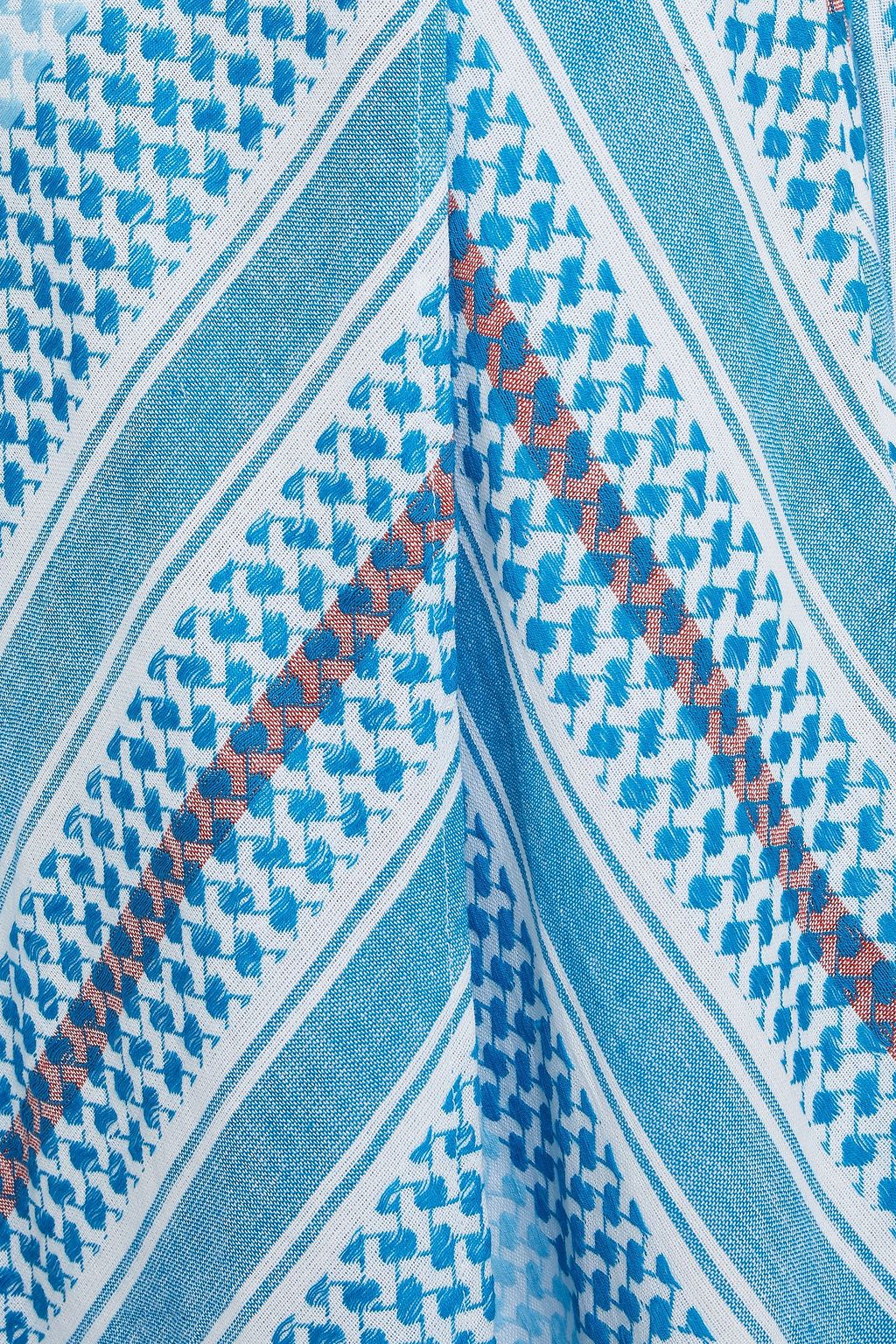 SUMMERY COPENHAGEN Petra cotton-jacquard midi wrap skirt